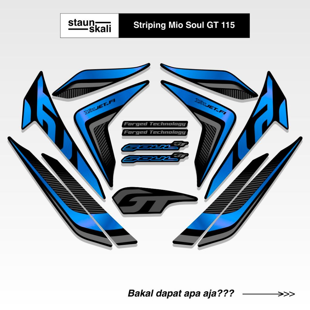 Striping Mio Soul GT 115 Variasi (1) Original Ori Api Hotwheels Medusa Body Set 2012 2013 2014 2015 