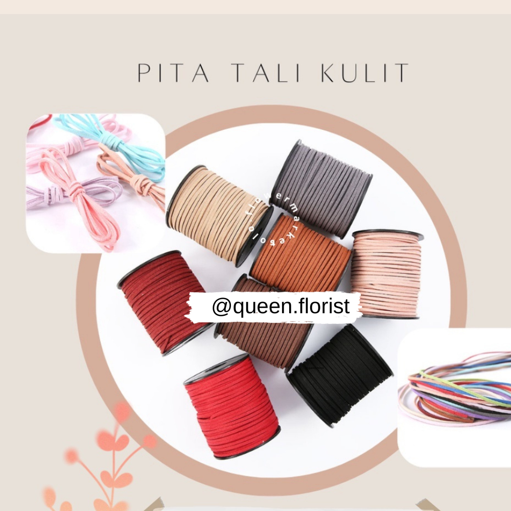 

1Roll pita Tali kulit Semi Kulit Tali Kulit Sintetis Cotton Waxed 3mm leather ribbon pita korea kulit pita kado ribbon hampers pita hias seserahan mahar kado buket bunga handbouquet florist kerajinan tangan craft pita meteran pita roll pita kulit b