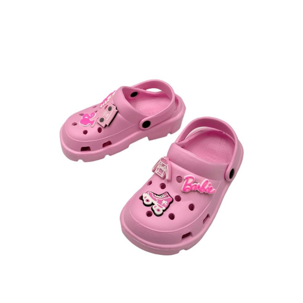 Sandal Baim Barbie Anak terbaru Sendal kodok crocks trendy Selop bakpau jibbitz Sandal perempuan nyaman ringan anti slip 805G