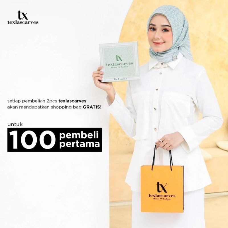 Hijab Segi Empat Voal Motif Umama Scraves By Texla 110x110