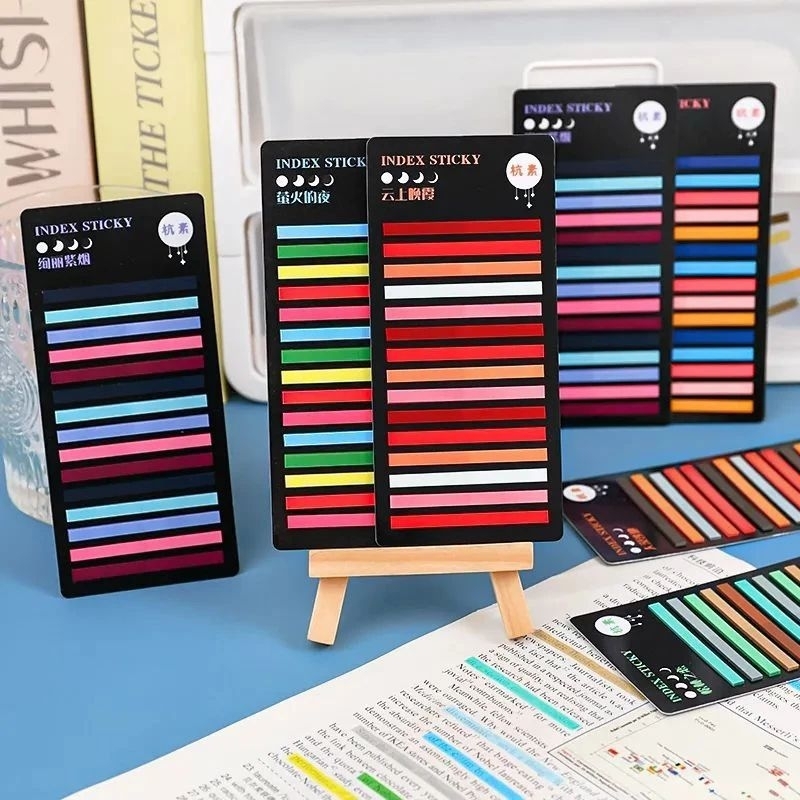 

GAEKOPEDIA || 300 pcs sticky notes rainbow / sticky note / page marker / Sticky Text Highlighter Strips