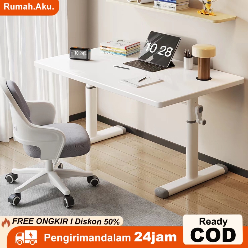 Meja belajar putih Adjustable Height Standing Desk Meja Meja komputer Portable Tinggi