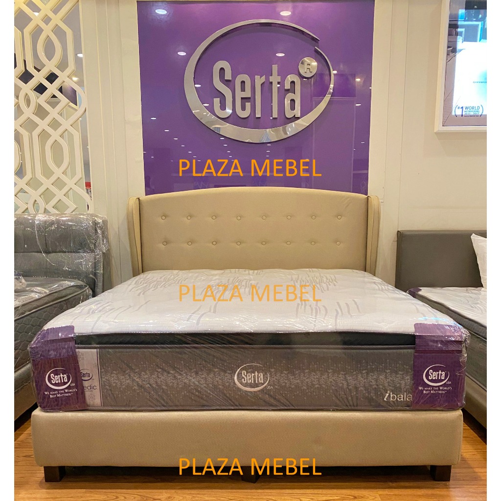 SET Springbed Kasur SERTA ibalance Bed Memory Foam + Cornell FULLSET