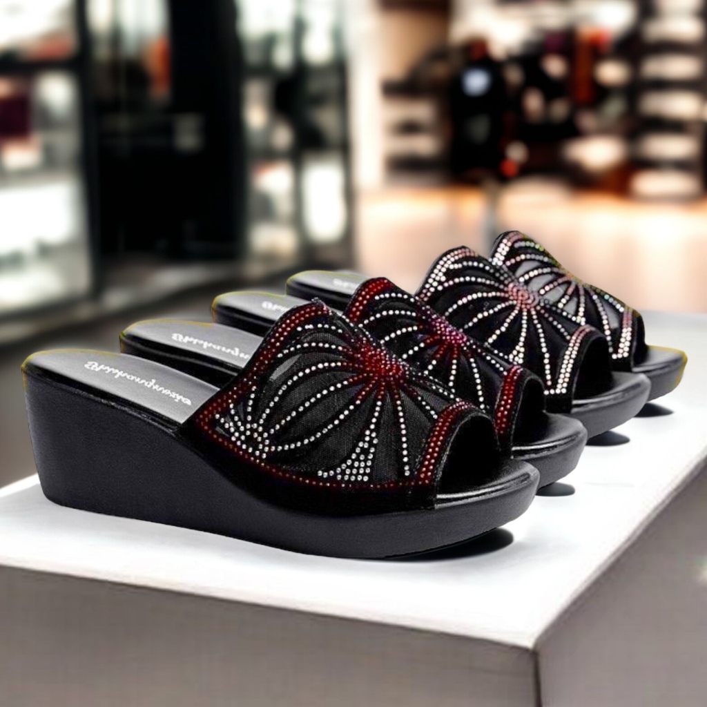 sandal terlaris / sendal trend kekinian / wedges korea model calbi