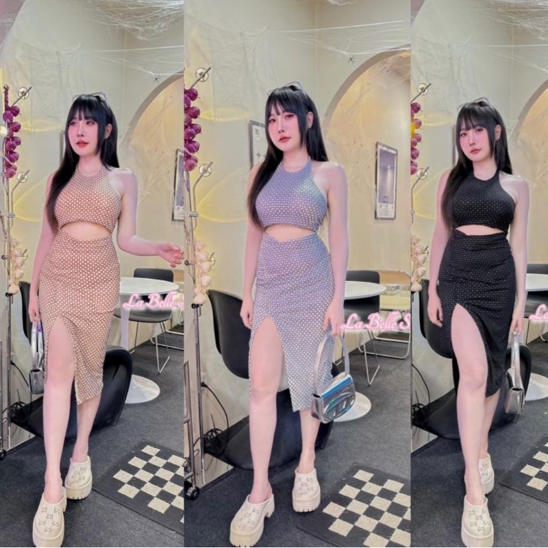 SC-6288 Alessia Dress Import BKK | Dress Premium Import Bangkok Dress Wanita Premium Midi Dress Baju