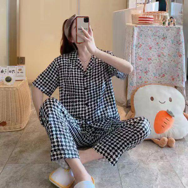 Baju tidur piyama bahan satin silk import cp