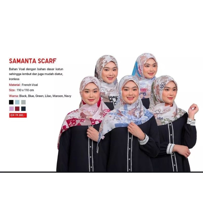 Samanta scarf zoya / segi empat zoya motif