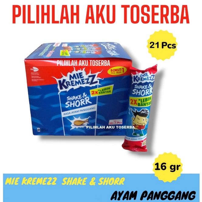 

COD✅ TERMURAH✅ Mie Kremezz Shake & SHORR Rasa AYAM PANGGANG BOX - ( HARGA 1 BOX )