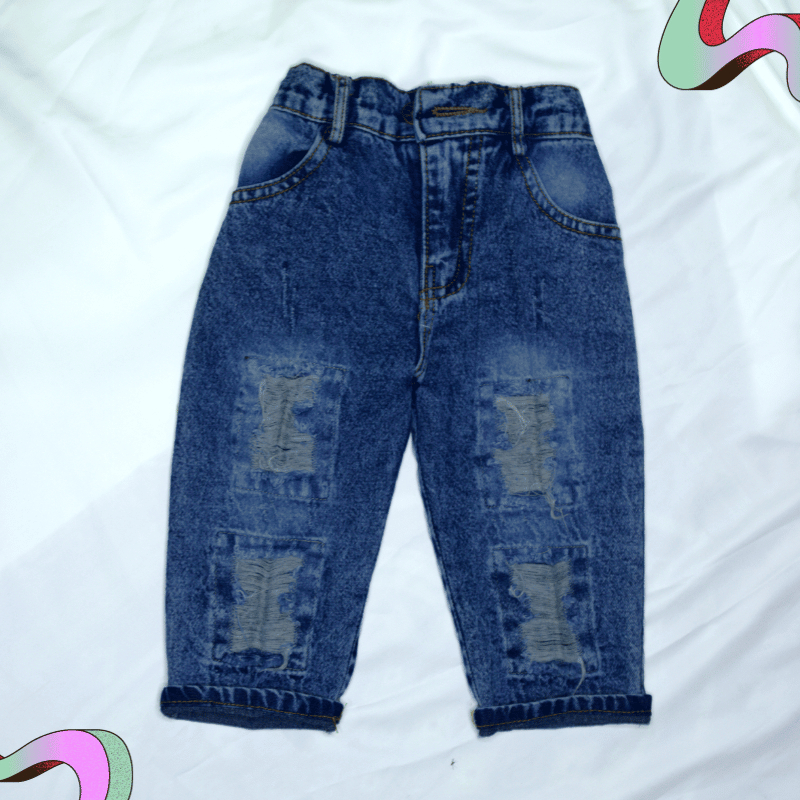 celana jeans sobek anak perempuan / ASH RIPPED JEANS Image 5