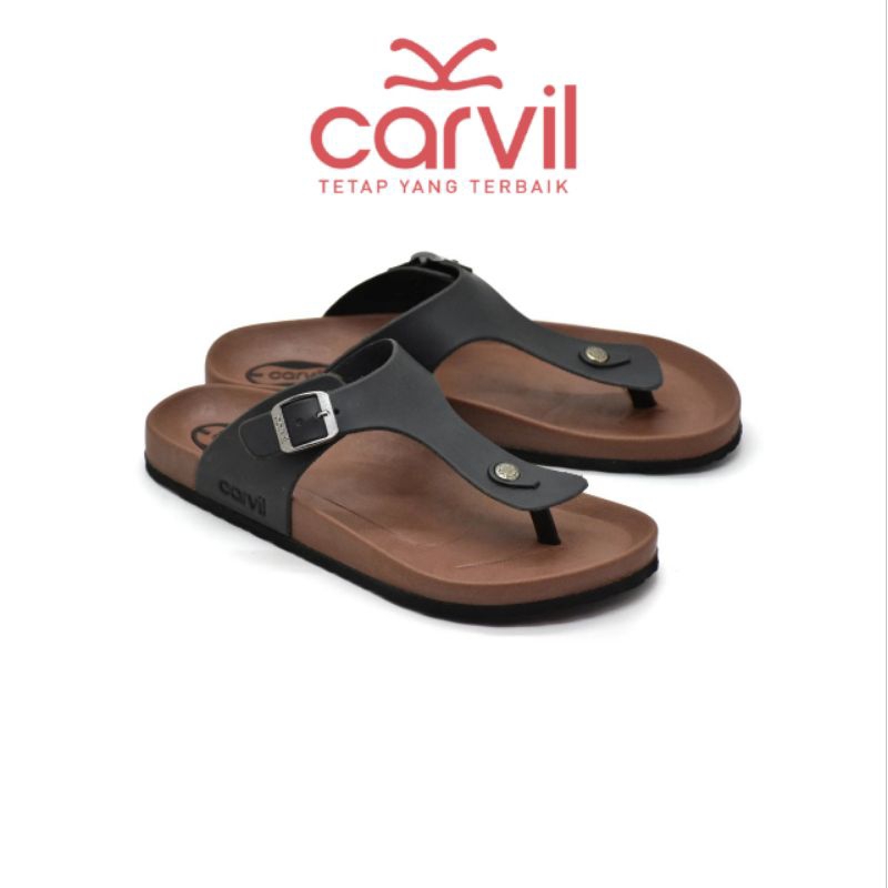 Sandal Pria Carvil Original 100% Ori Sendal Jepit Casual Cowok Model Terbaru