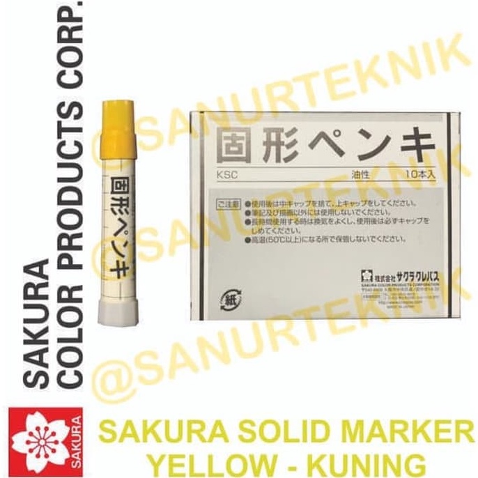 

Produk Premium.. Solid Steel Marker/ Spidol Penanda Besi Baja Permanen Sakura KUNING 65