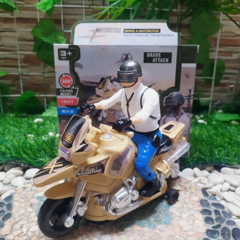 mainan motor polisi bump n go - miniatur anak edukasi - police bike