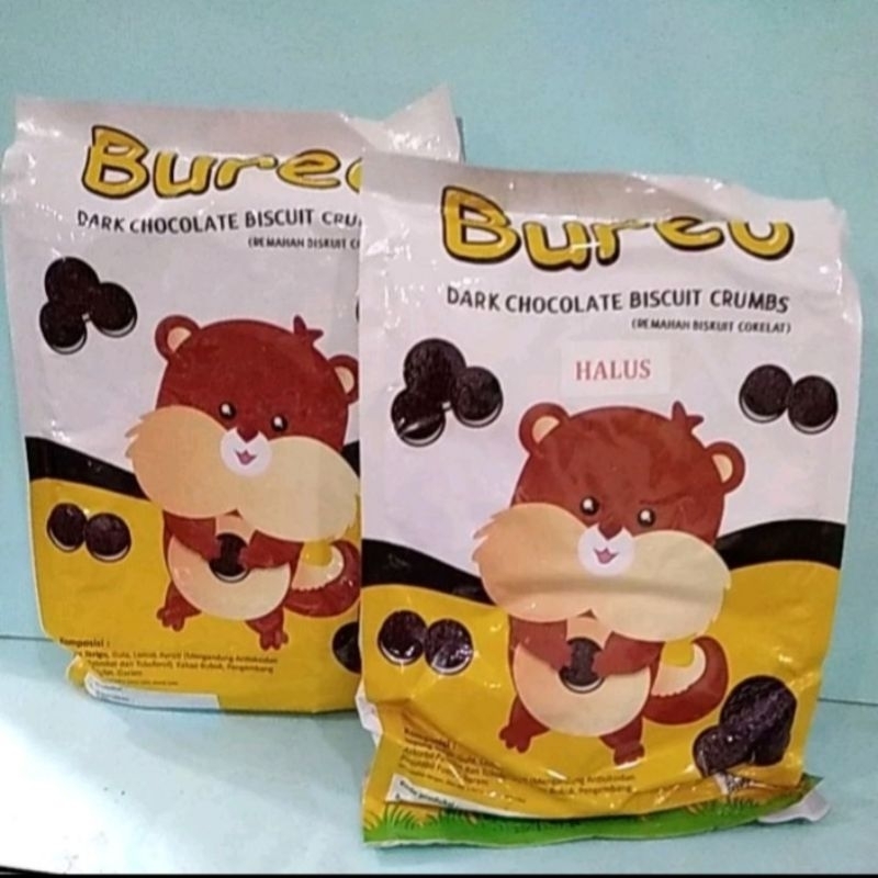 

BUREO dark chocolate crumbs crumble / Remahan Biskuit Coklat 1 kg