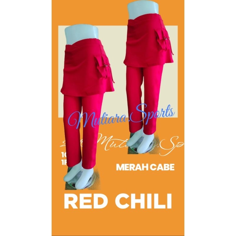COD/celana olahraga merah/celana olahraga rok kantong Al size