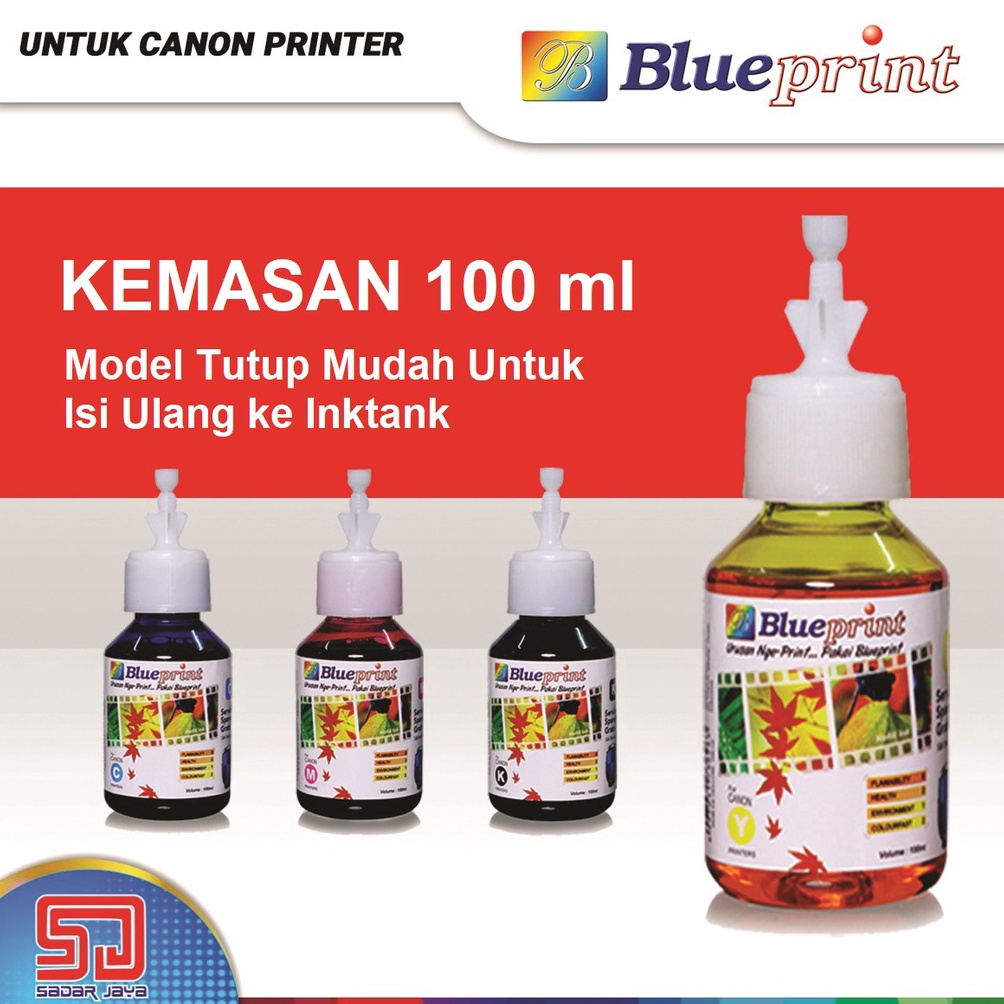 Baru Tinta Canon 100ml Blueprint Tinta Refill Tinta Printer Canon IP 2770 MP 287 G1000 dll 63