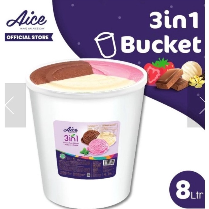 

⚡XPRESS⚡ AICE 3in1 Bucket Ice Cream Es Krim Ember 8L Eskrim