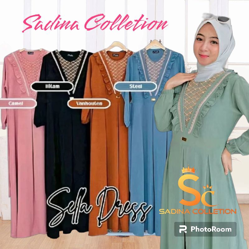 GAMIS SELLA DRESS CRINGKEL AIRFLOW MIX BORKAT KEKINIAN GAMIS CRINGKEL MODEL BARU GAMIS LEBARAN GAMIS