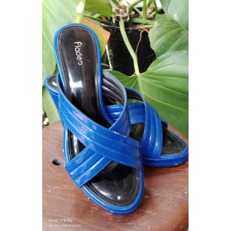 SEPATU PESTA WANITA FLADEO BIRU UK 39