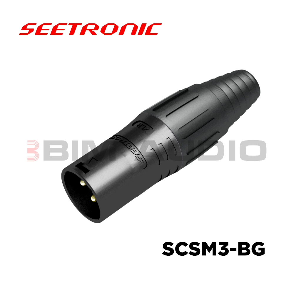 Connector XLR Male 3-Pin SEETRONIC SCSM3-BG ORIGINAL