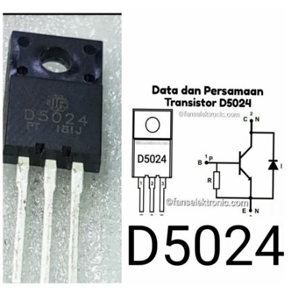 D5024 D 5024 TRANSISTOR HORISONTAL TV POLYTRON - D5024