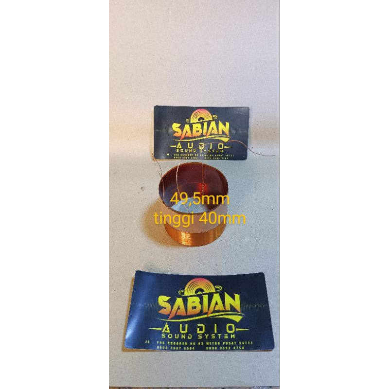 SPOL SPUL VOICE COIL SPEAKER UKURAN 49,5mm kawat tembaga murni
