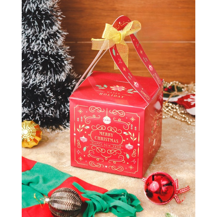 

NOEL RED - Box Toples kotak kue kering Dus Christmas Packaging Natal (5 Pcs)