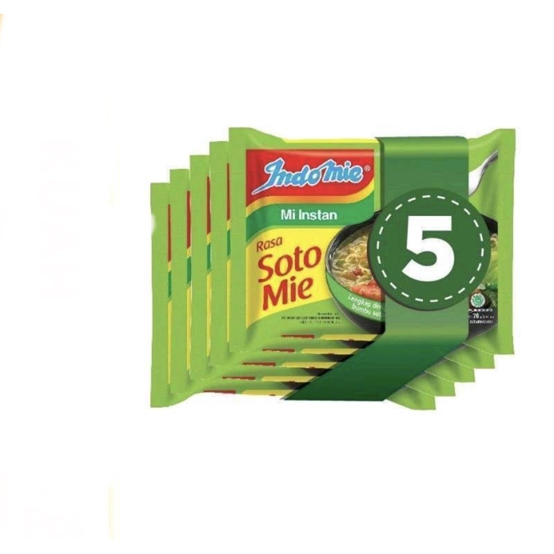 

INDOMIE RASA SOTO ISI 5 BUNGKUS