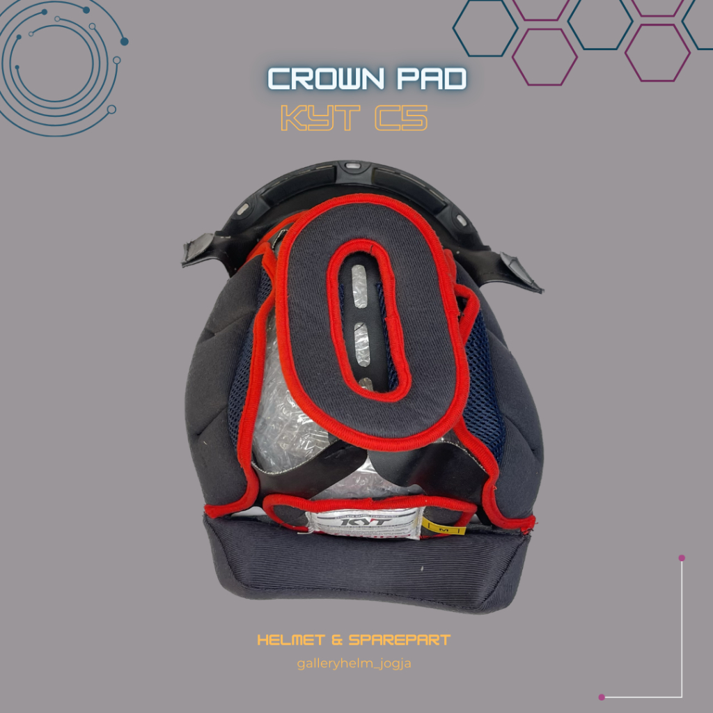 KYT C5 Crownpad Sparepart / Crown pad / busa atas helm C5 / original sparepart 100%