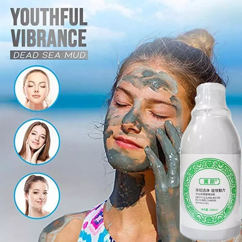 ZHIQI x SIMU SABUN VULKANIK MUD BODY WASH SABUN MERGECO WHITENING PEMUTIH BADAN