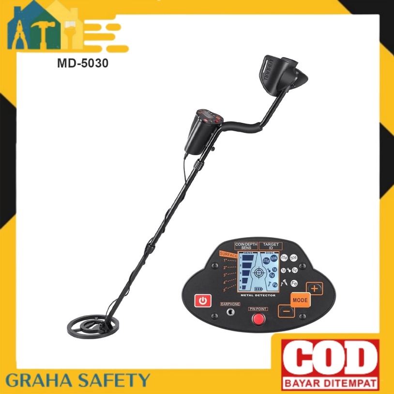 Safety MD-5030 Metal Detector Underground Metal Finder Gold Xten