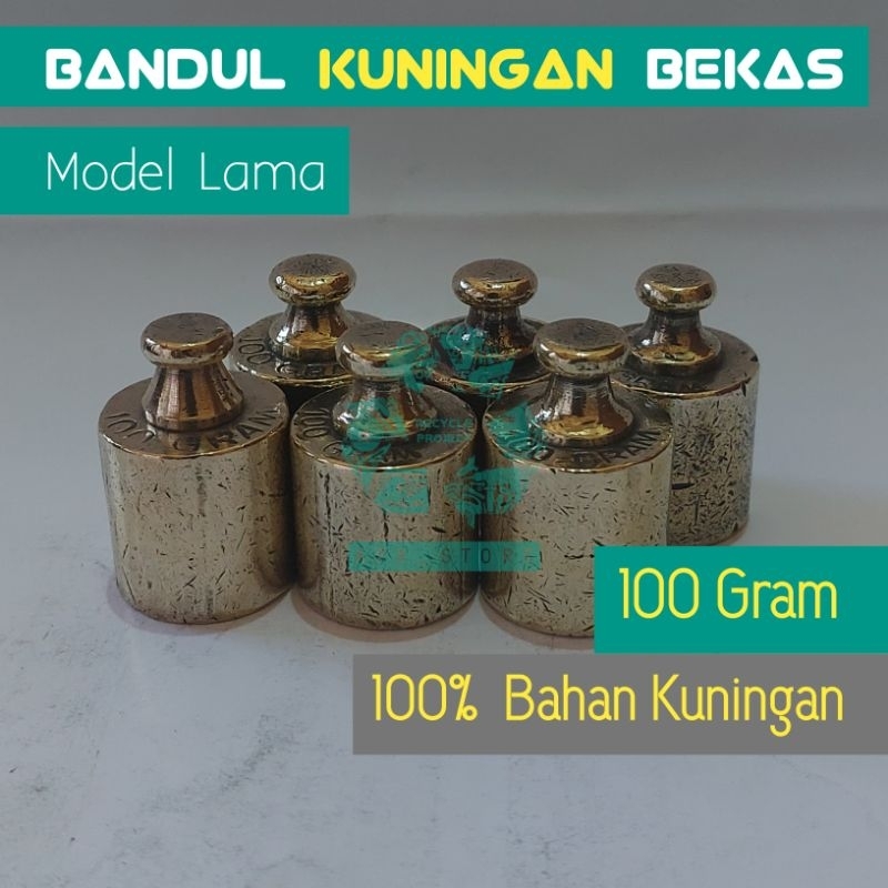 BANDUL / TIMBEL / ANAK TIMBANGAN 100gram, Bahan Kuningan Asli 100% Model Lama.