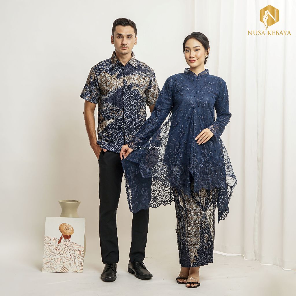 Nusa_Kebaya Couple Kebaya Modern Tunik Maury Couple Baju Batik Lamaran Couple Pasangan Kondangan