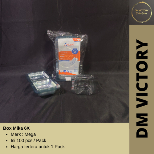 Box Mika Plastik Mega 6X isi 100pcs / Mika Klepon / Mika Kecil Jajanan