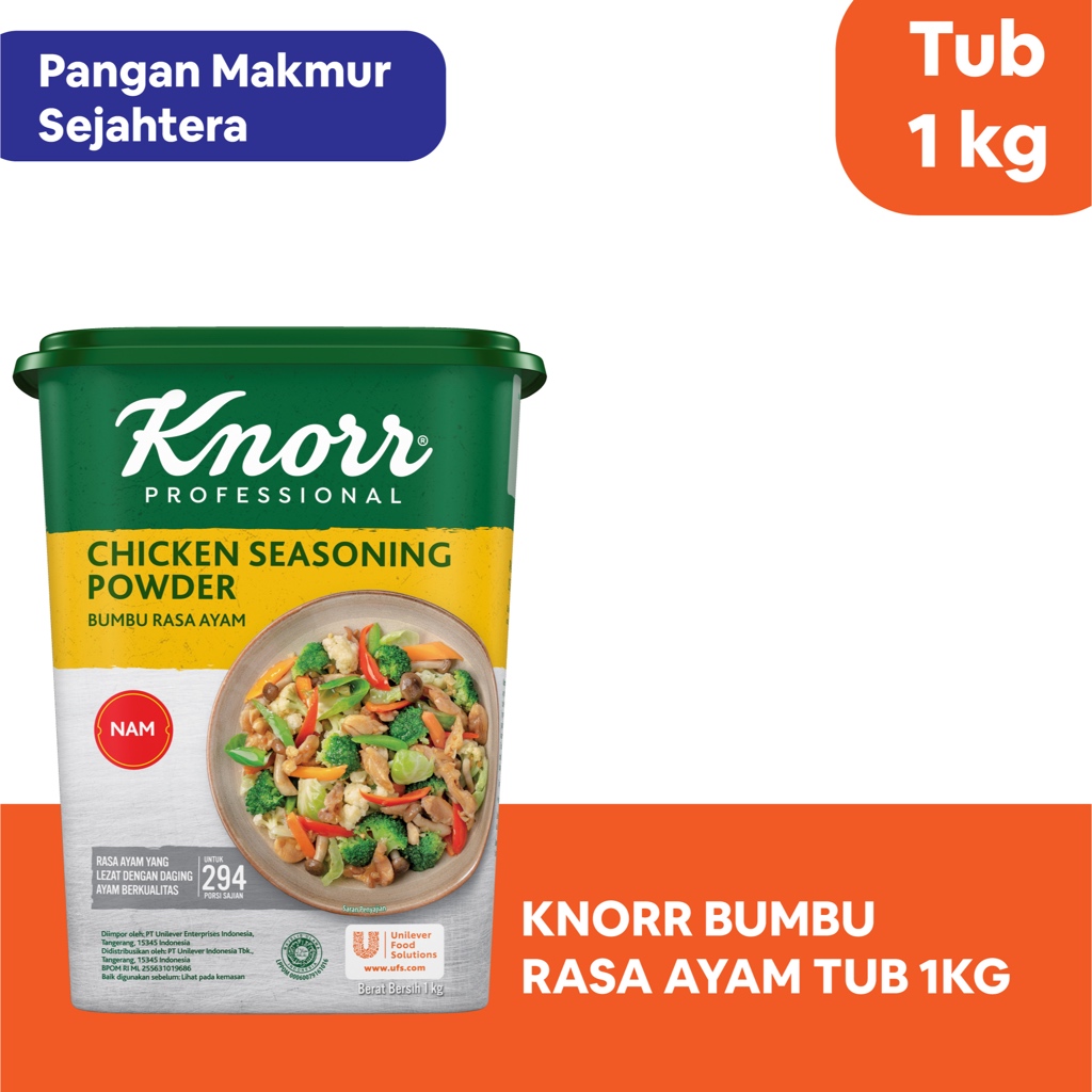 

KNORR - BUMBU PENYEDAP RASA AYAM NAM TANPA MSG / CHICKEN SEASONING (NO ADDED MSG) 1 KG