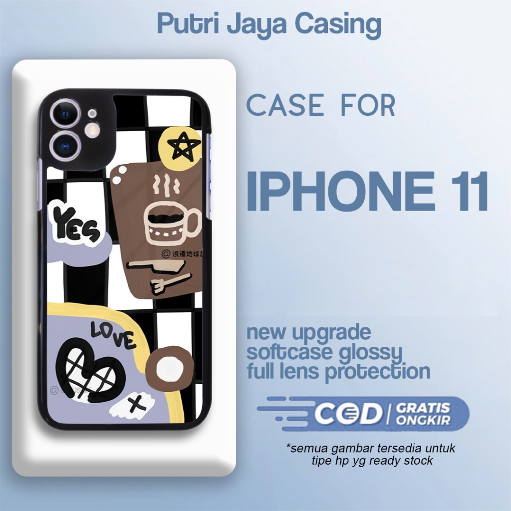 case iphone 11 terbaru aesthetic stiker hitam art estetik lucu keren cute unik cewek cowok bahan pre