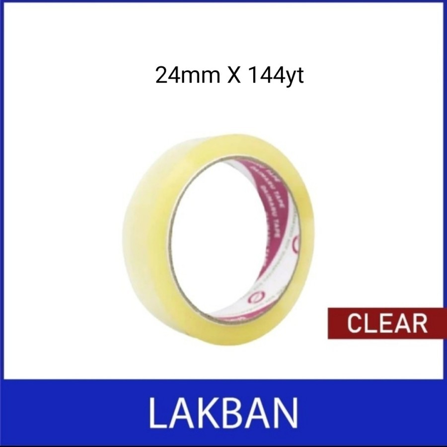 

Lakban Bening / Selotip Clear 24mm X 144Yt Kualitas Premium