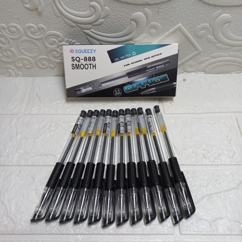 

pulpen gel squezzy (SQ-888) isi 12pcs