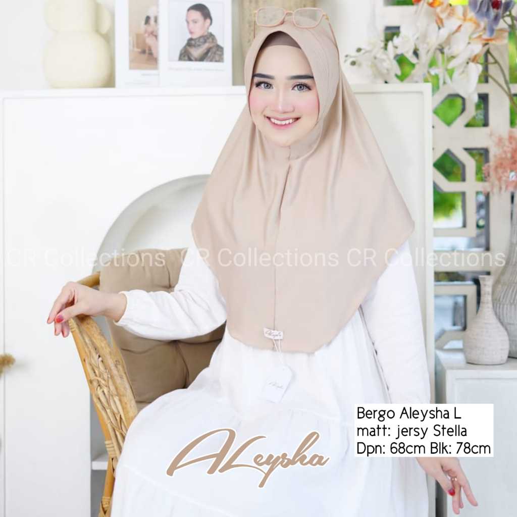 HIJAB INSTAN /KERUDUNG BERGO HAMIDAH ALEYSHA TERBARU UKURAN L