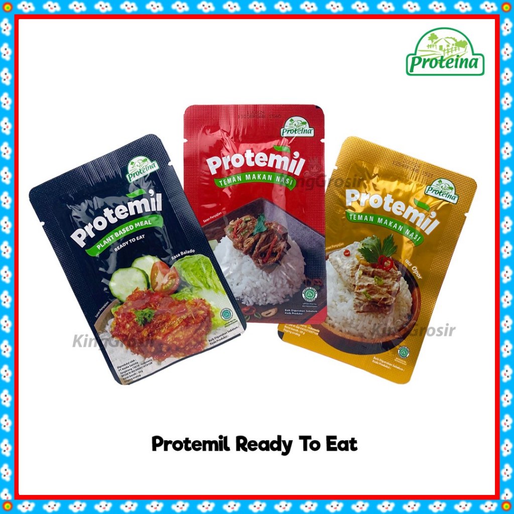 

Protemil Lauk Protein Nabati Ready To Eat Kemasan 30gr Rasa Balado / Gulai / Opor