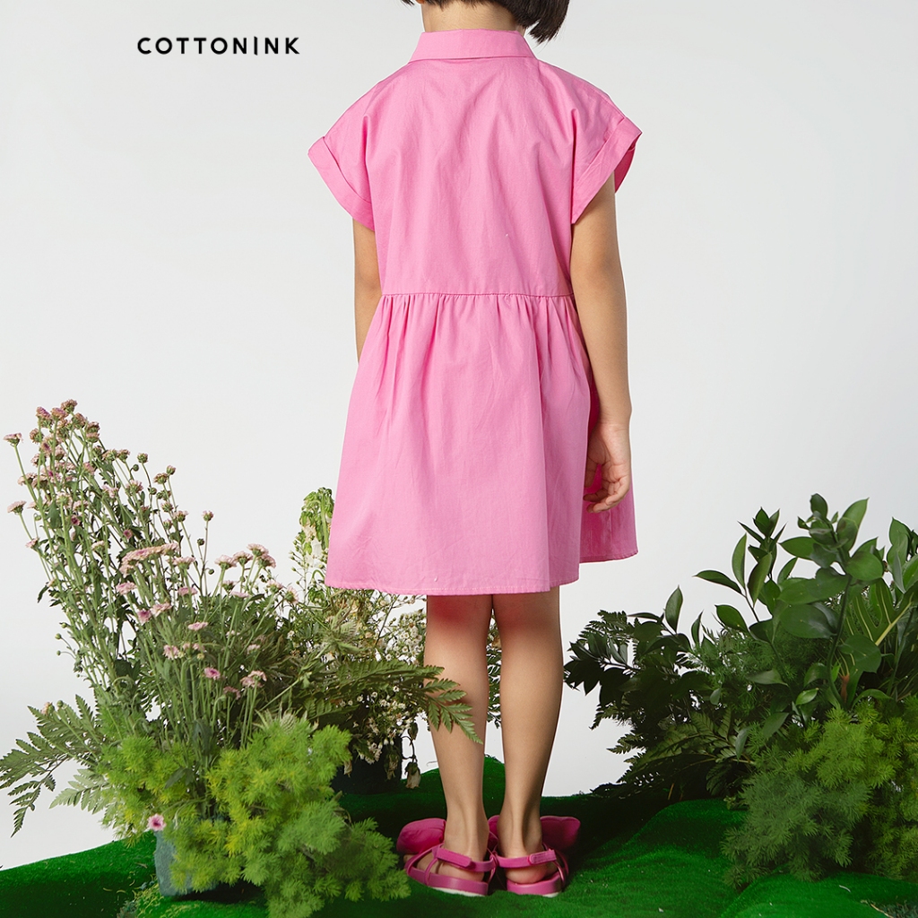 Cottonink Mini - Dress Anak Perempuan Pink Bridgers #CottoninkxNASL