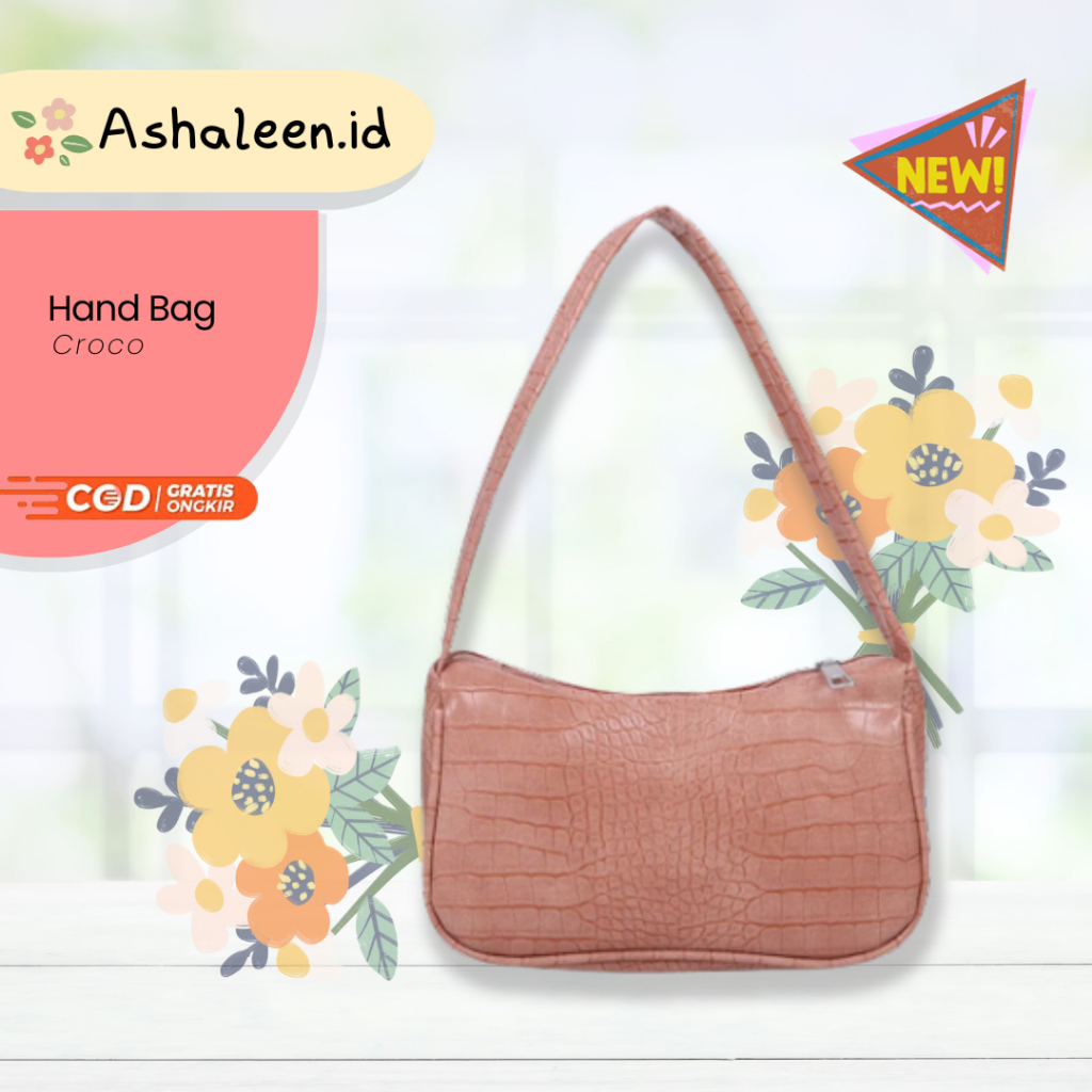 Tas Jinjing Selempang Pesta Wanita Korea Motif Kulit Buaya