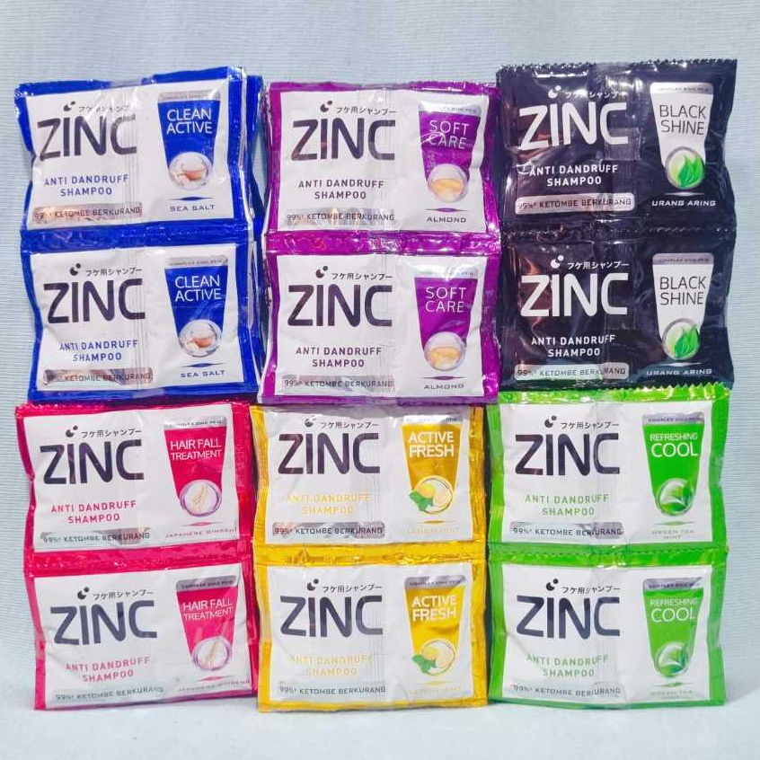 Zinc Shampoo Sachet (12 Sachet)