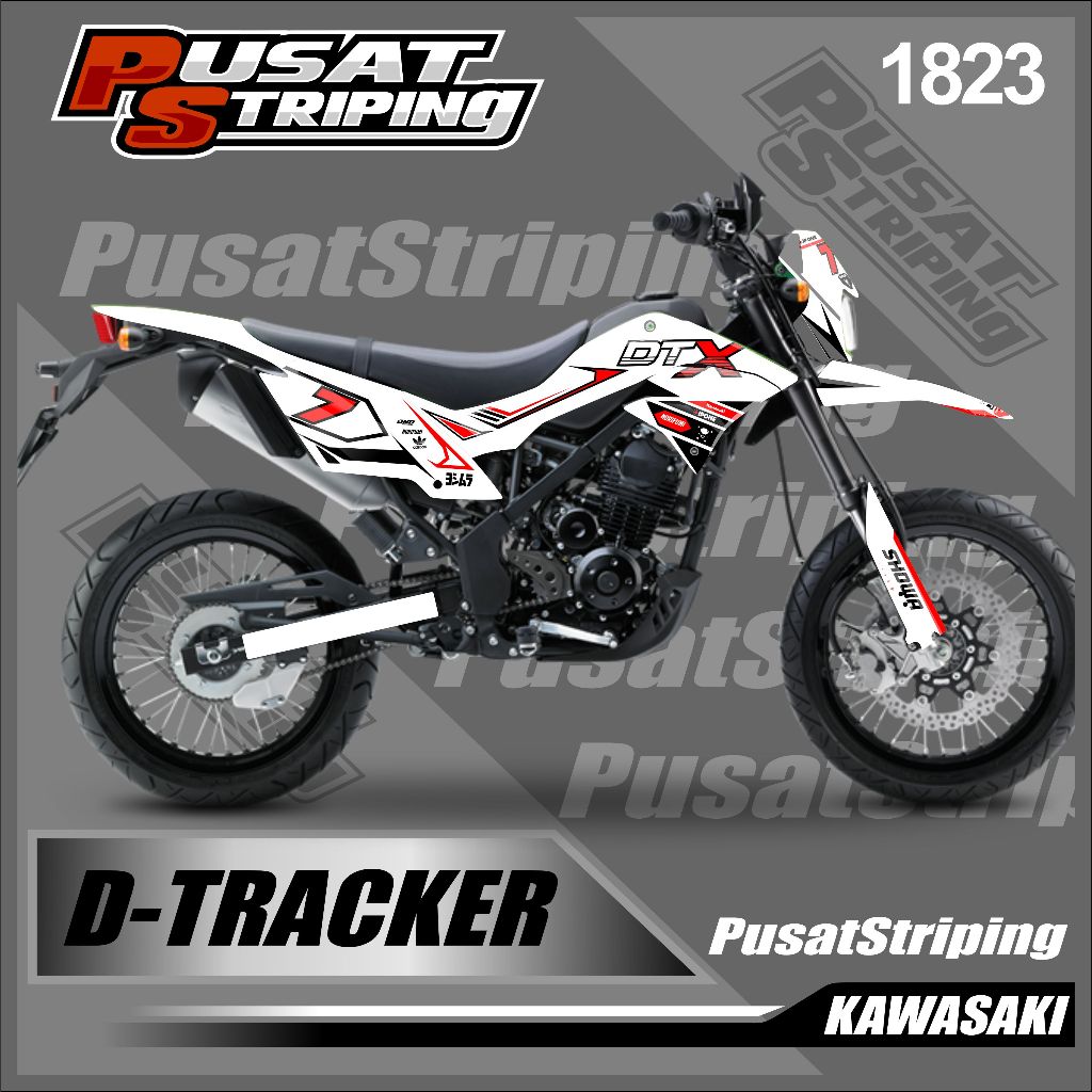 1883 Decal dtracker klx d-tracker stiker decal custom stiker motor d tracker desain grafis aksesoris