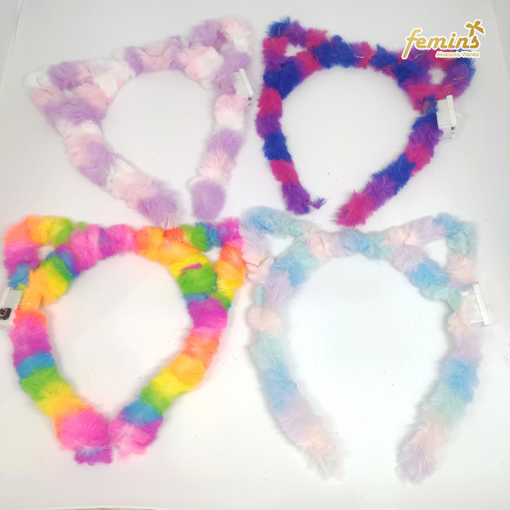 Bando Bulu Rainbow LED Bando Kucing Lampu Warna Pelangi K-182