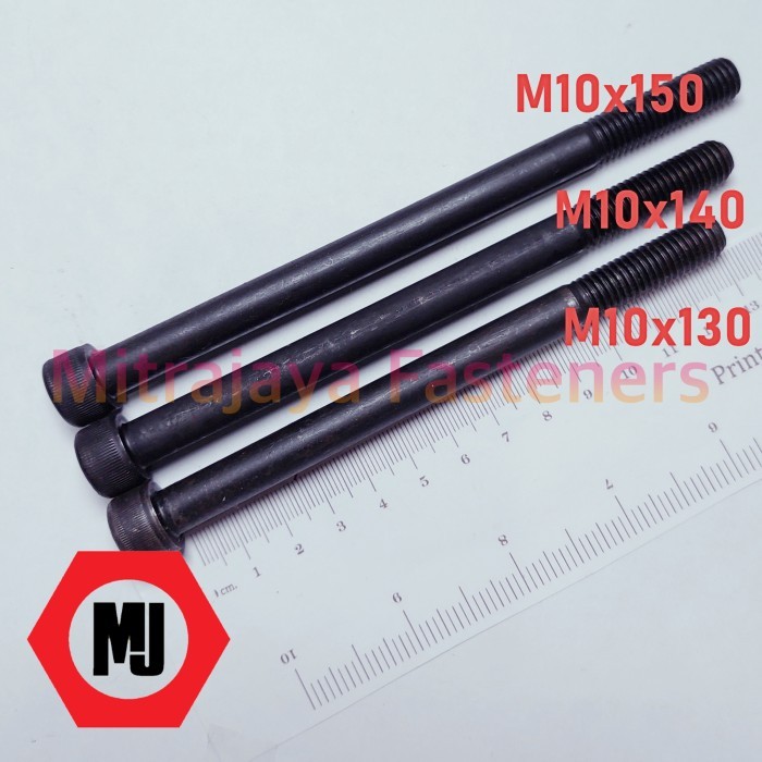 M10x150 Baut L Baja Hitam