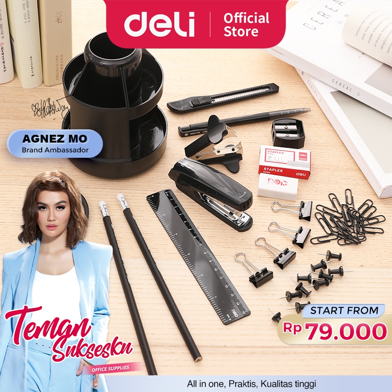 Deli Set Alat Tulis Kantor ATK / Stationary Set Paket Hemat Super Lengkap E38250A