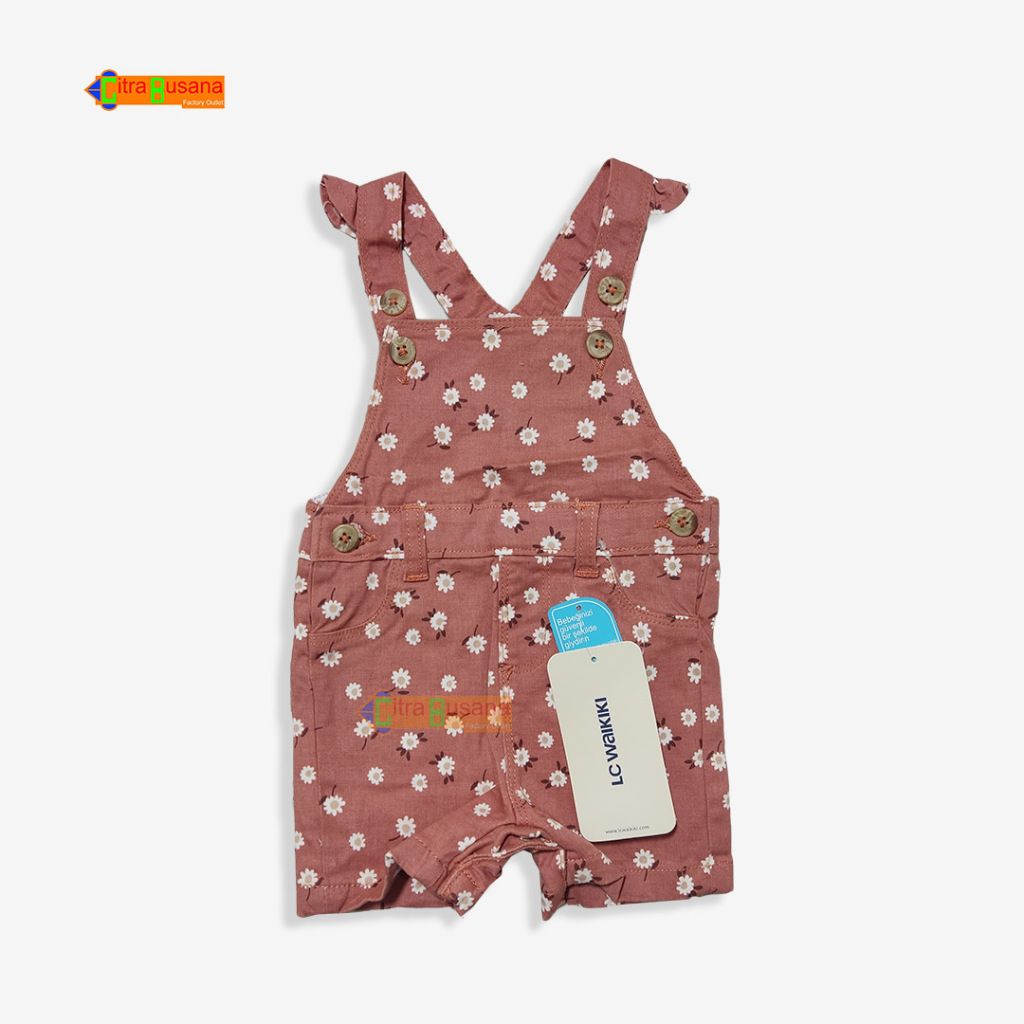 overall anak perempuan - overall lucu bahan katun - overall pendek motif J