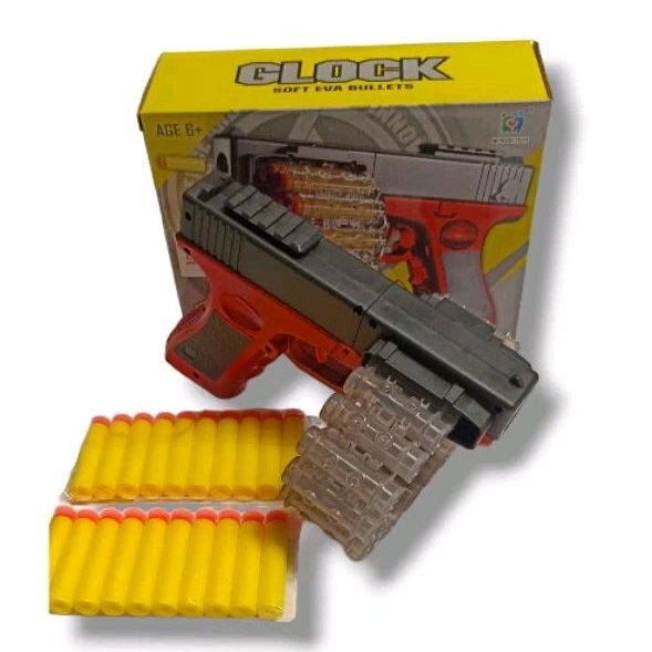 Mainan Anak Blaster Shoter Guns Toys Guns Glock Soft Eva Bullet.Y2847-0800-3 TS