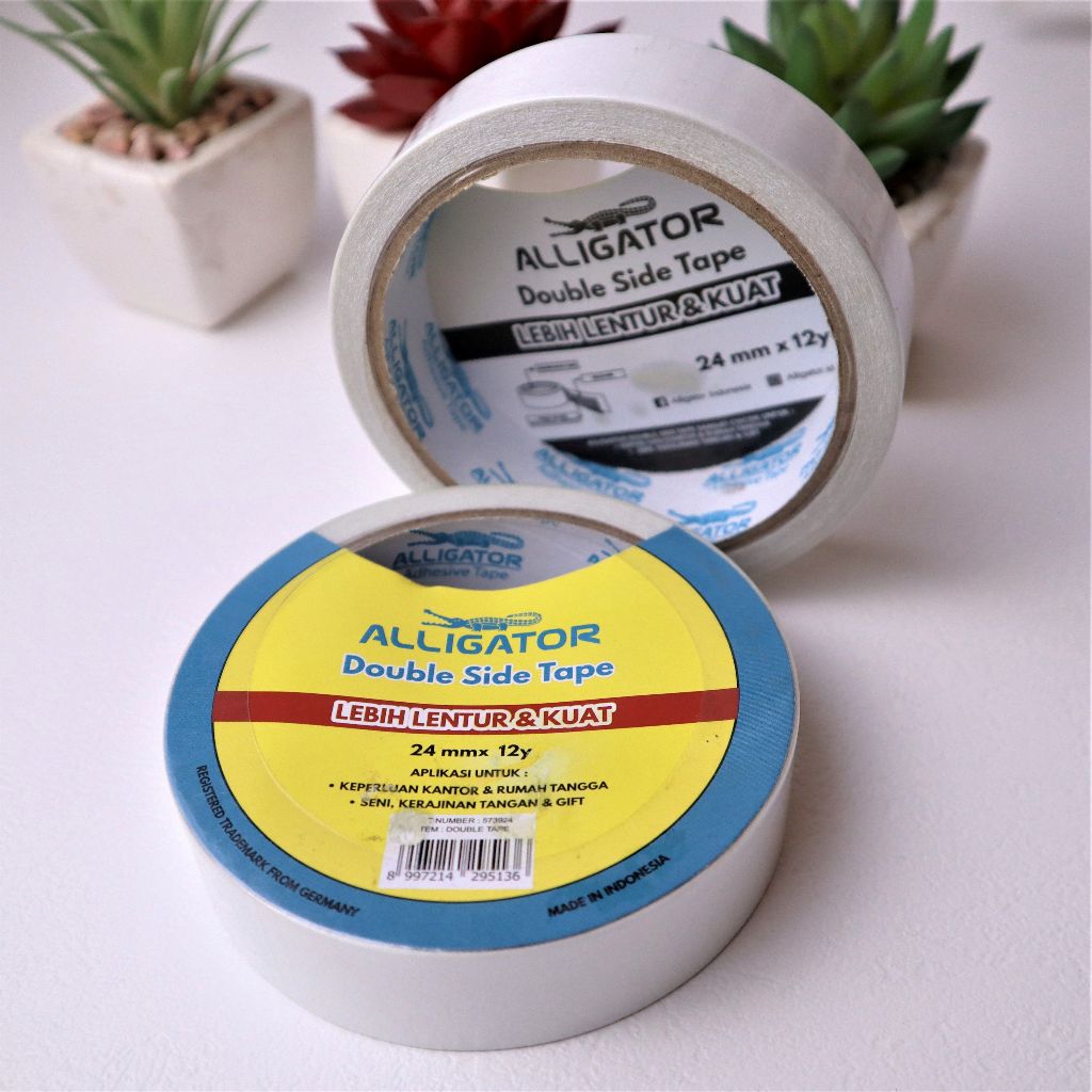 

ALLIGATOR - ISOLASI - LAKBAN DOUBLE SIDE TAPE 24mm x 12y