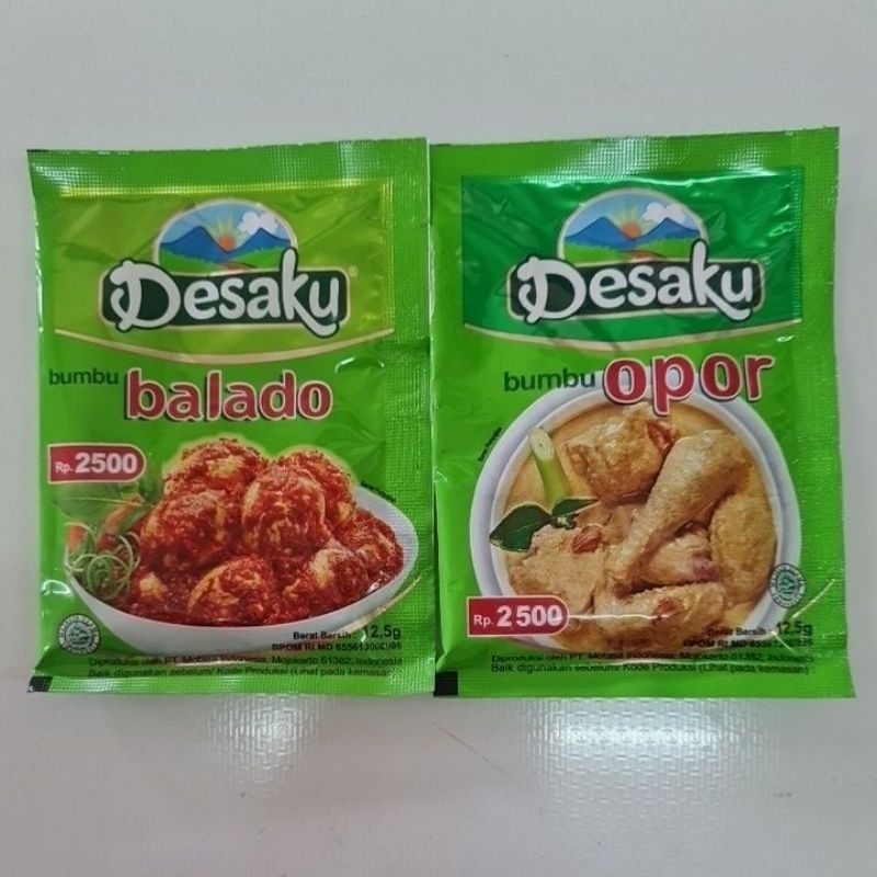 

Desaku Bumbu Opor, Bumbu Balado, Bumbu Kari 12,5 gram 1 sachet